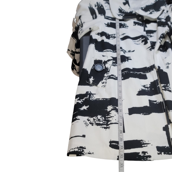 Anthropologie Azel Hazel Black White Swing Blazer Jacket Sz M - Picture 6 of 6